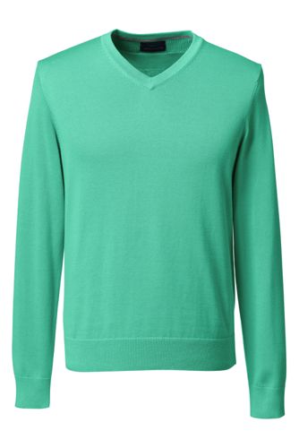 Men's Fine Gauge V-neck Sweater 