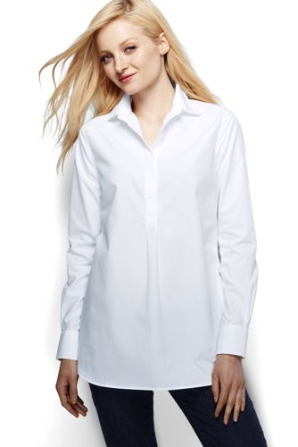 Women's No Iron Tunic Top - White