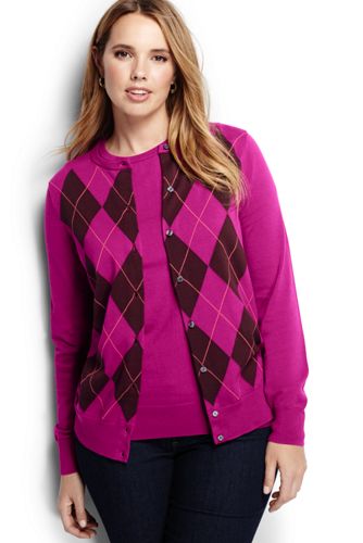 women's plus size argyle sweaters