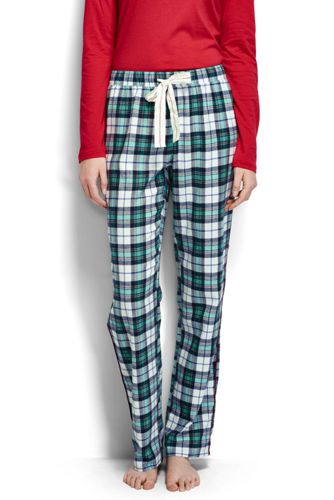 Women's Print Flannel Pants - Winter White Tartan