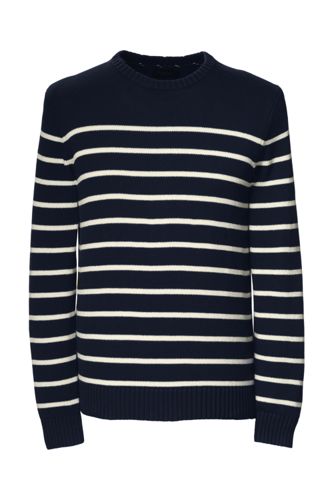 Men's Cotton Breton Stripe Drifter Crew - Classic Navy Stripe