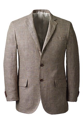 Linen Baird Mcnutt Sport Coat 467958: Khaki Multi Houndstooth