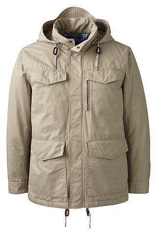 Insulated Travel Parka 467967: Tan Pebble