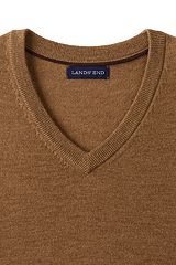 Classic Merino V-neck Sweater 475157: Toffee Heather