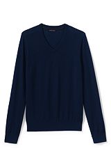 Classic Merino V-neck Sweater 475157: Classic Navy