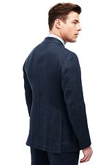 Linen Baird Mcnutt Herringbone Sport Coat 481505: Navy