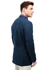 Textured Cotton Linen Sport Coat 481508: Luna Navy