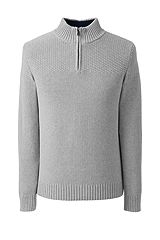 Cotton Drifter Half-zip Sweater 482486: Gray Heather