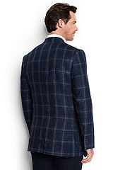 Linen Blazer 483734: Navy Plaid