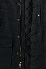 Wool Car Coat 490793: Dark Charcoal Heather