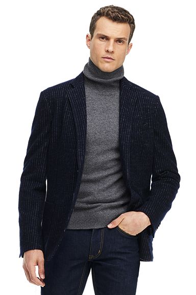 Blended Wool Jersey Sportcoat 486544