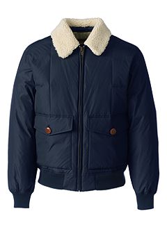 Lands' End 600 Down Bomber 501923: Classic Navy