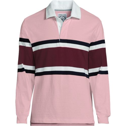 Men's Long Sleeve Stripe Rugby Shirt | Lands' End