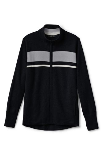 ＜ランズエンド＞メンズ・バイロフト・サイクル・カーディガン/S/ブラック