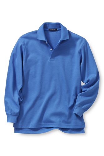 Big+Kids%27+Long+Sleeve+Solid+Performance+Interlock+Polo+Shirt