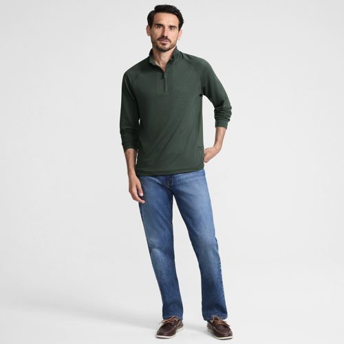 エルト Men's Long Sleeve Flex Performance Quarter Zip | Lands' End