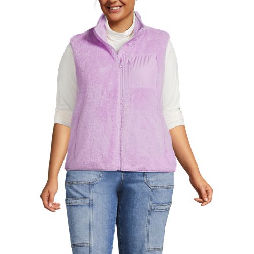 Women's Plus Size Cozy Sherpa Fleece Vest | Lands' End