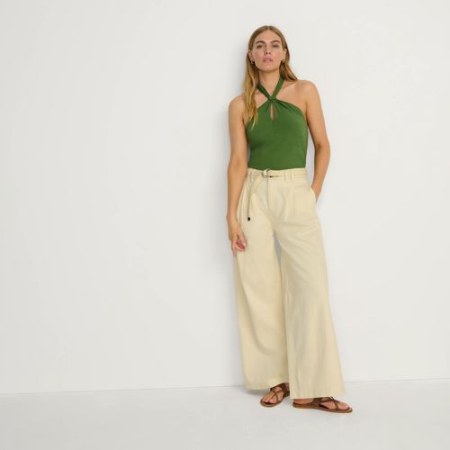 Women's Slender Twist Front Halter Top | Lands' End