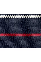Stripe Cotton Button Mock Sweater 428125: Classic Navy