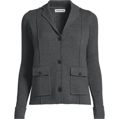 Women's Washable Wool Collarless Blazer