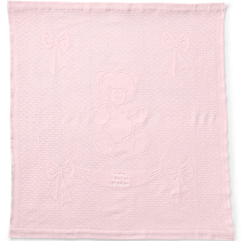 Scottish Lace Bear Baby Blanket, Front