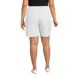Women's Plus Size Sport Knit High Rise Elastic Waist Pull On Shorts, Back