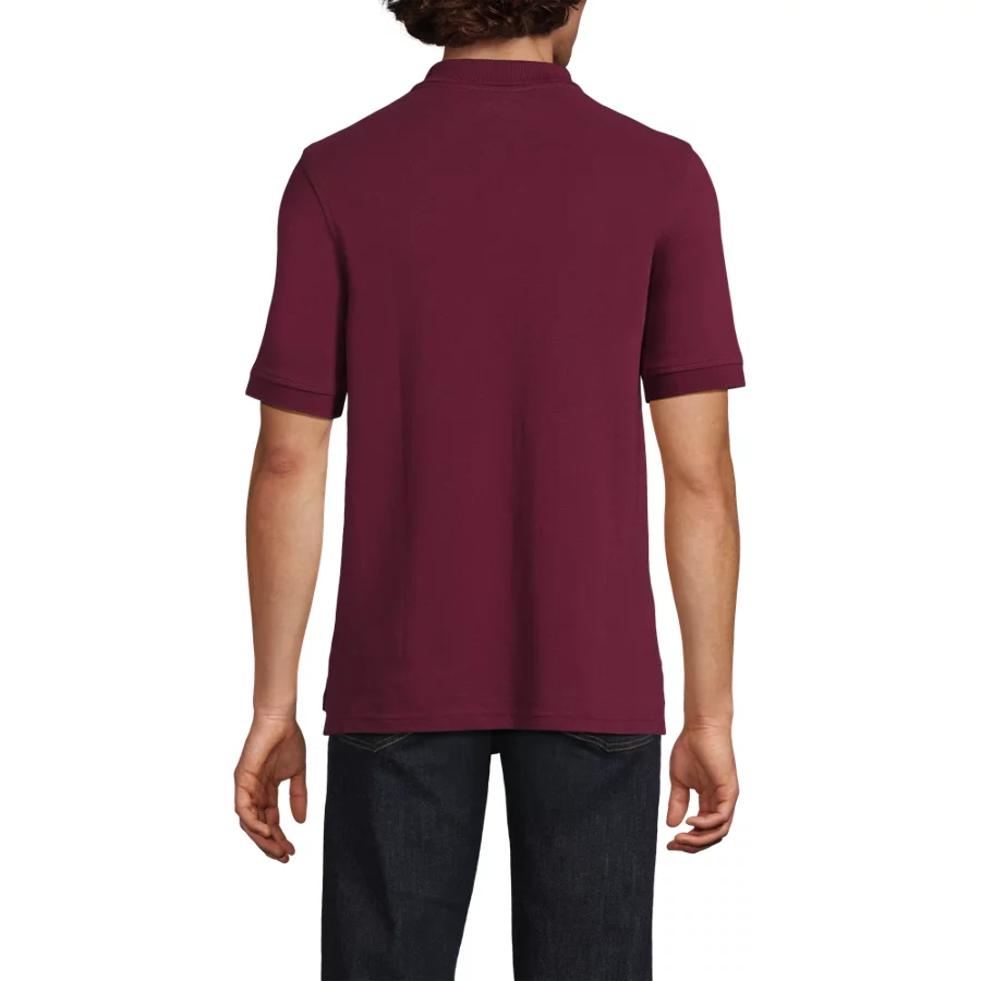 School Uniform Men's Banded Short Sleeve Mesh Polo view 3