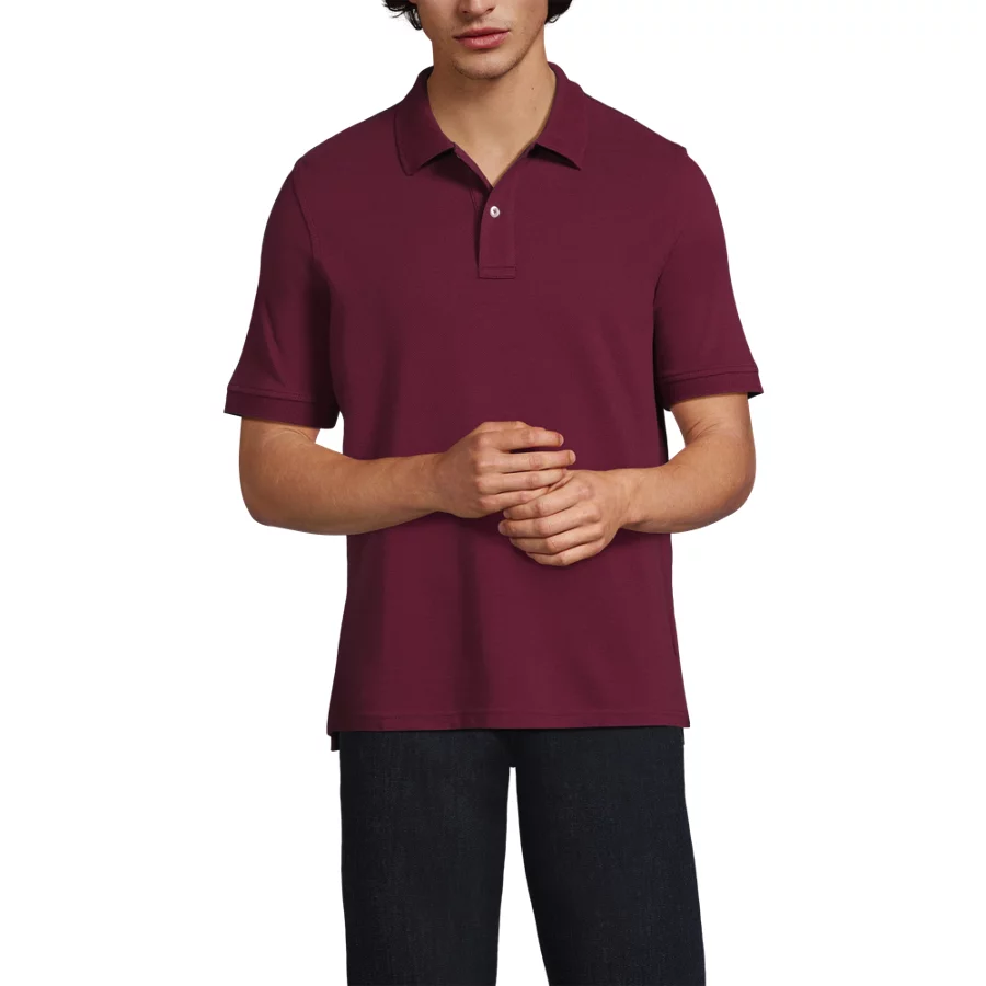 School Uniform Men's Banded Short Sleeve Mesh Polo view 2
