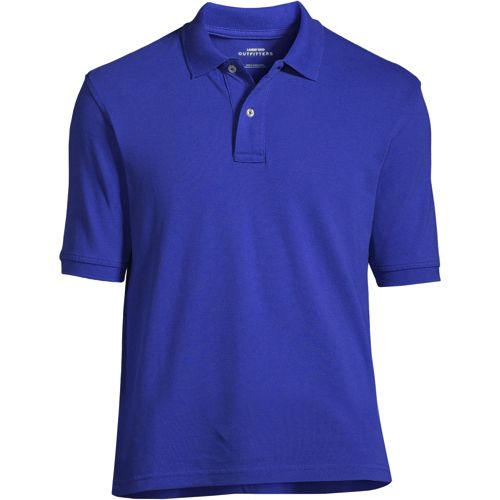 Men's Custom Logo Banded Short Sleeve Cotton Mesh Polo Shirt