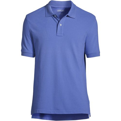 Men's Custom Logo Banded Short Sleeve Cotton Mesh Polo Shirt