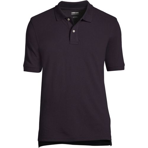 Men's Custom Logo Banded Short Sleeve Cotton Mesh Polo Shirt