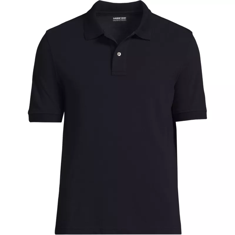 Men's Banded Short Sleeve Mesh Polo , Front