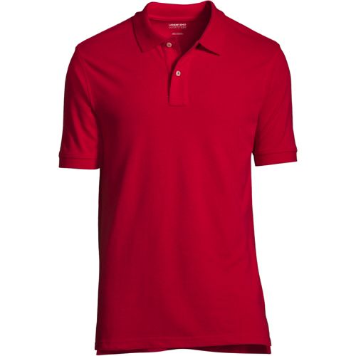 Men's Custom Logo Banded Short Sleeve Cotton Mesh Polo Shirt