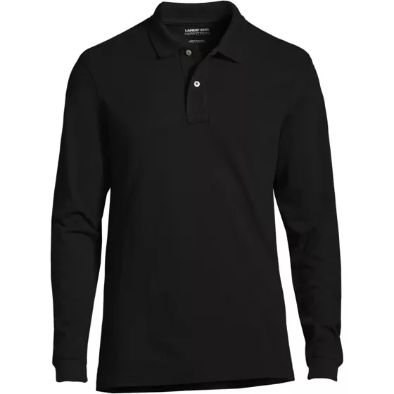Men's Long Sleeve Classic Mesh Polo Shirt - primary