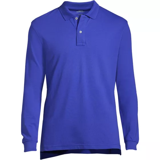 Men's Long Sleeve Classic Mesh Polo Shirt - primary