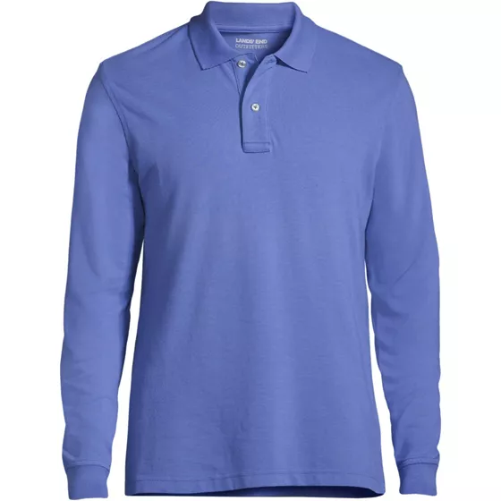 Men's Long Sleeve Classic Mesh Polo Shirt - primary