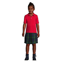 School Uniform Little Kids Short Sleeve Interlock Polo Shirt, Front
