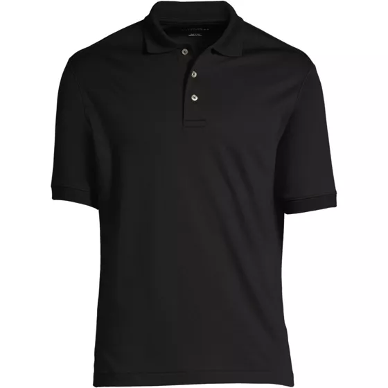 School Uniform Men's Big Banded Cuff Short Sleeve Supima Cotton Polo Shirt - primary