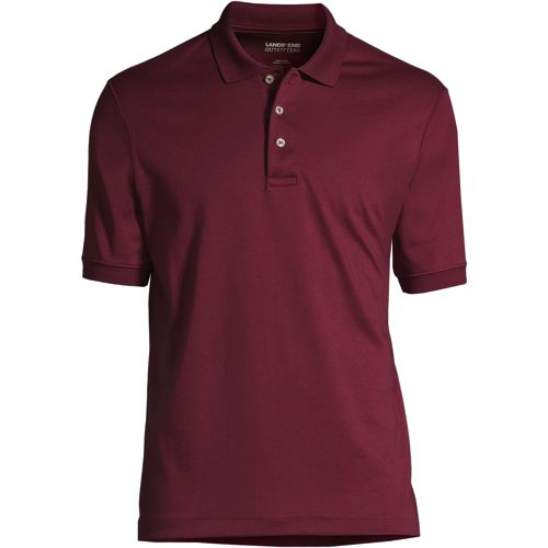 Men's Custom Logo Banded Cuff Short Sleeve Supima Cotton Polo Shirt