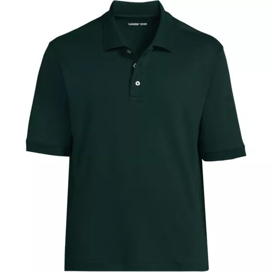 School Uniform Men's Big Banded Cuff Short Sleeve Supima Cotton Polo Shirt - primary
