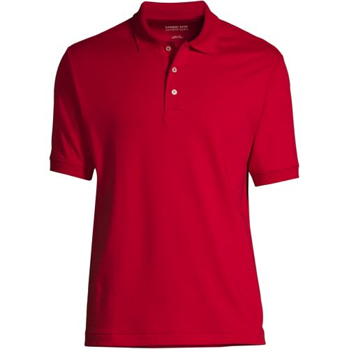 Men's Custom Logo Banded Cuff Short Sleeve Supima Cotton Polo Shirt