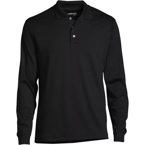 School Uniform Men's Big Long Sleeve Performance Pima Polo Shirt - primary