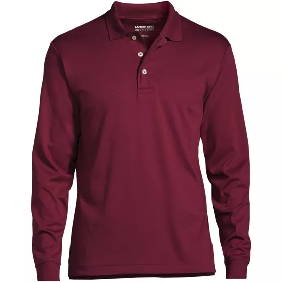 School Uniform Men's Big Signature Supima Long Sleeve Polo Shirt - primary