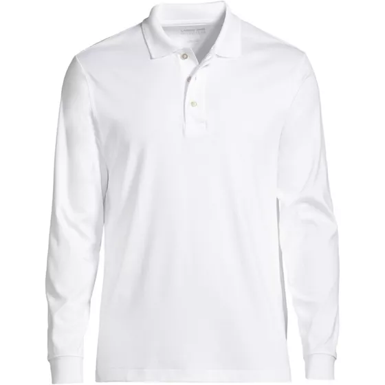 School Uniform Men's Big Signature Supima Long Sleeve Polo Shirt - primary