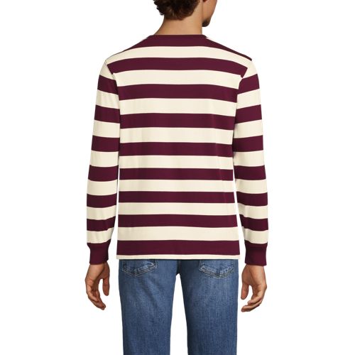 Burgundy/Ivory Even Stripe