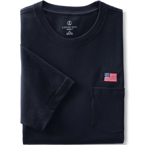Men's Super-T Short Sleeve T-Shirt with Pocket | Lands' End