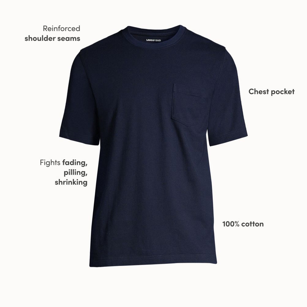 Men's Super-T Short Sleeve T-Shirt with Pocket | Lands' End