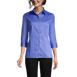 Women's Petite 3/4 Sleeve Performance Twill Shirt, Front