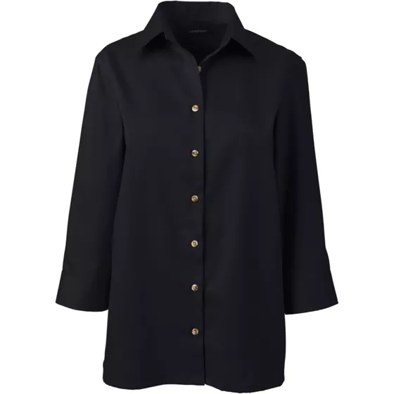 Women's Plus Size 3/4 Sleeve Performance Twill Shirt - primary