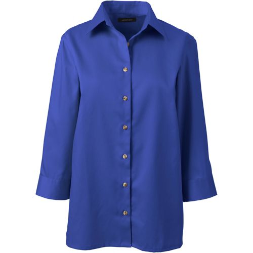 Women's Three Quarter Sleeve Easy Care Twill Shirt